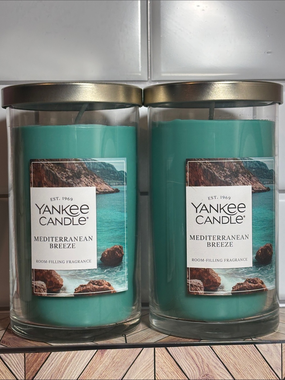 Yankee Candle Mediterranean Breeze Medium Duo!